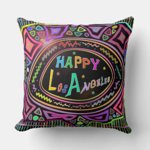 Happy Art : Coussin "Happy Los Angeles"