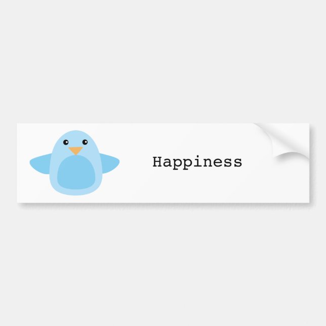 Happy as a Bluebird Bumper Sticker (Front)