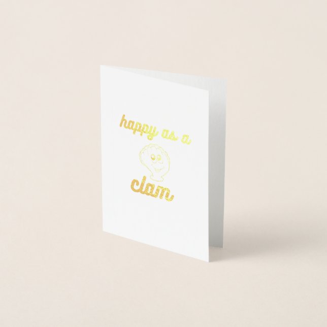Happy as a clam foil card (Front)