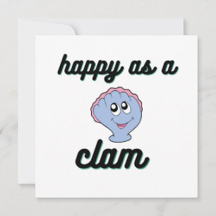 Happy as a clam thank you card