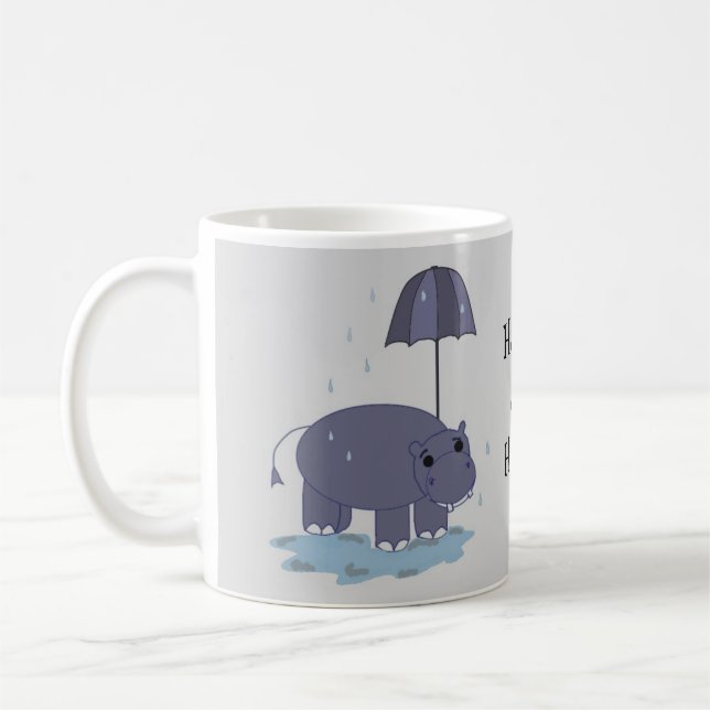 Happy as a Hippo Coffee Mug (Left)