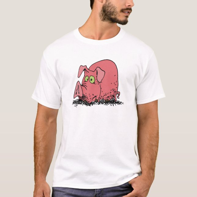 Happy as a pig in mud T-Shirt (Front)