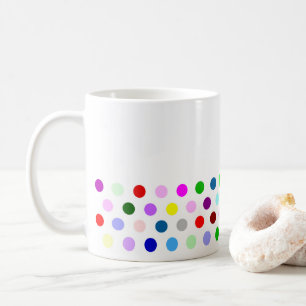 Happy As Can Be - Playful Dots Striking Multicolor Coffee Mug