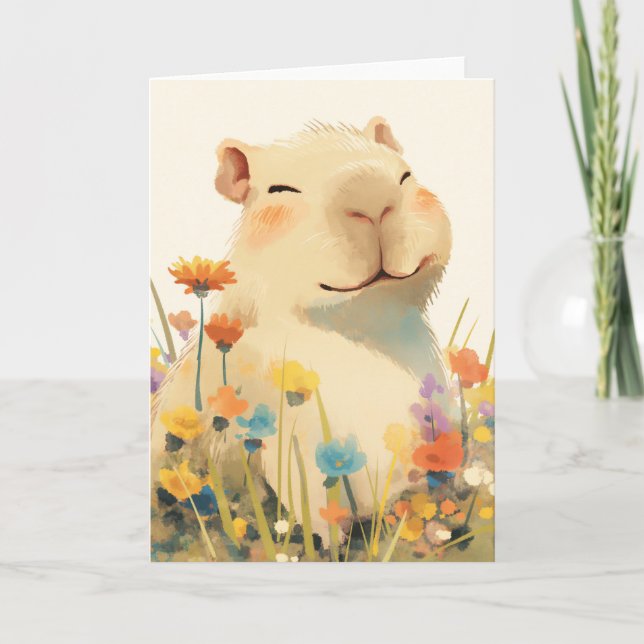 Happy as Capybara Card (Front)