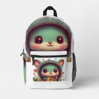 happy at school printed backpack