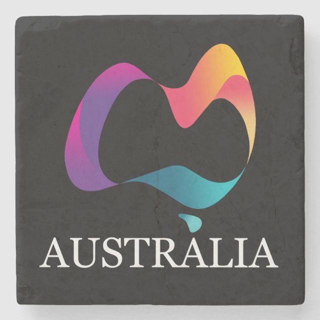 Happy Australia day  Stone Coaster (Front)