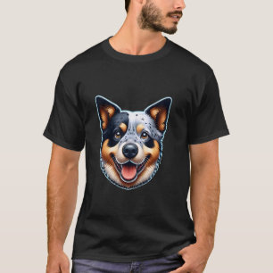 Happy Australian Cattle Dog Lover Cute Puppy Face T-Shirt