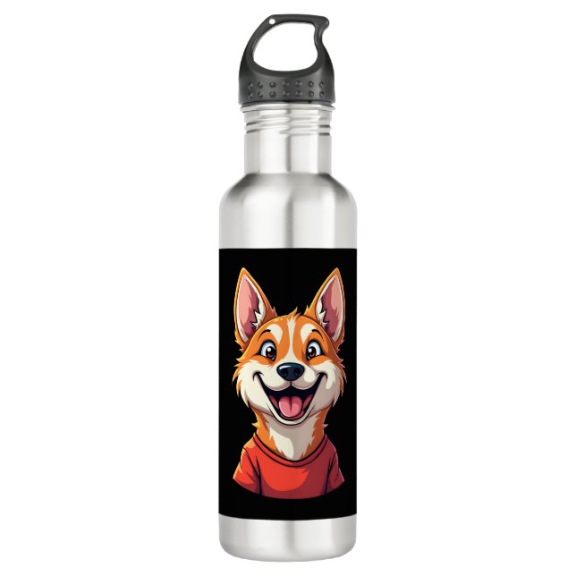 Happy Australian Cattle Dog Tank Top 710 Ml Water Bottle (Front)