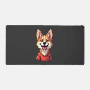 Happy Australian Cattle Dog Tank Top Desk Mat
