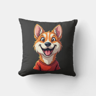Happy Australian Cattle Dog Tank Top Throw Pillow