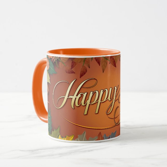 Happy Automne Café Mug (Devant gauche)