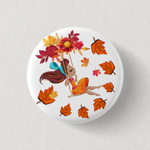 Happy Autumn  1 Inch Round Button
