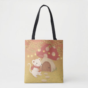 Happy Autumn Days with Mouse Tote Bag