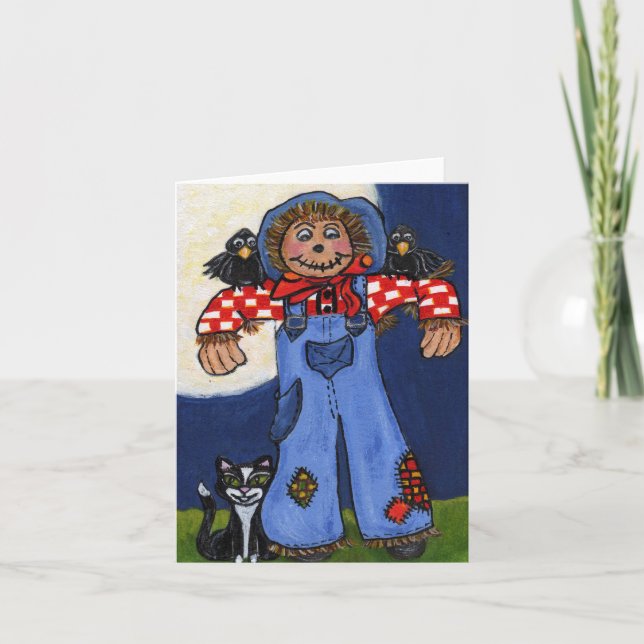 Happy Autumn Scarecrow Card (Front)