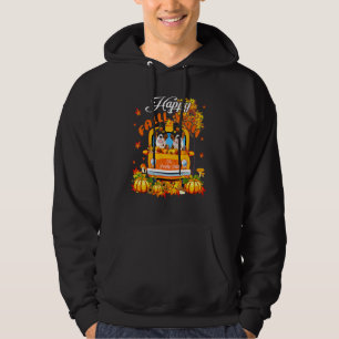 Happy Autumn Y'all Thanksgiving St Bernards On Fal Hoodie