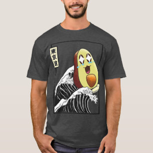 Happy Avocado Surfing Japan Kanagawa Wave Kawaii A T-Shirt
