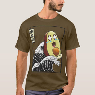 Happy Avocado Surfing Japan Kanagawa Wave Kawaii A T-Shirt