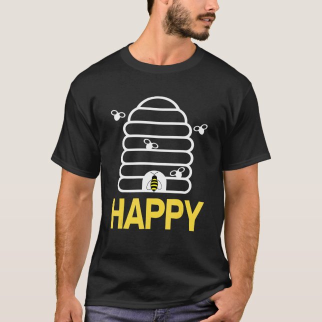 HAPPY Awesome Bee   Designs   Present   T-Shirt (Front)