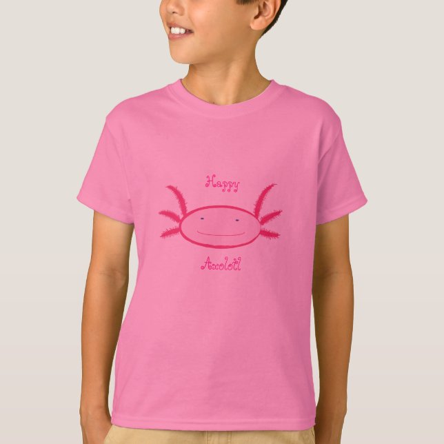 Happy Axolotl - Ask Lots of Questions T-Shirt (Front)