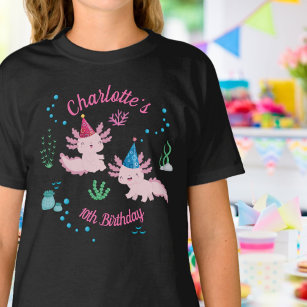 Happy Axolotl Birthday Girl T-Shirt