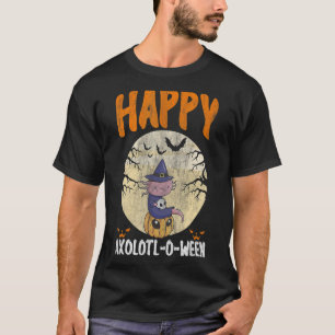 Happy Axolotl O Ween Cute Halloween Axolotl Hallow T-Shirt