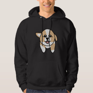 Happy Baby Corgi Smiling Tongue Out Hoodie