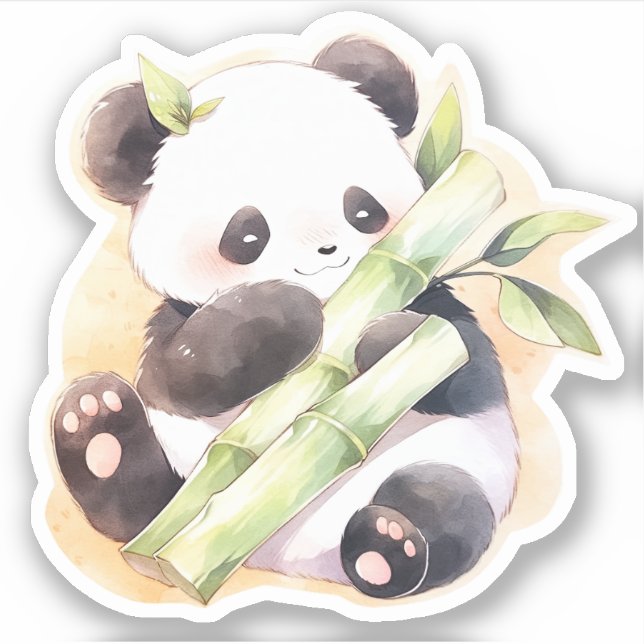 Happy Baby Panda With Bamboo (Front)