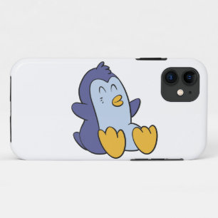 Happy Baby penguin   choose background colour iPhone 11 Case