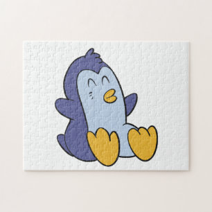 Happy Baby penguin   choose background colour Jigsaw Puzzle