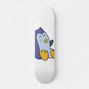 Happy Baby penguin choose background colour Skateboard