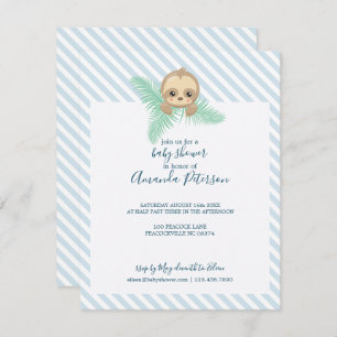 Happy Baby Sloth Baby shower Invitation