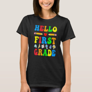 Happy Back To School Hello 1st Grade Team 1st Grad T-Shirt