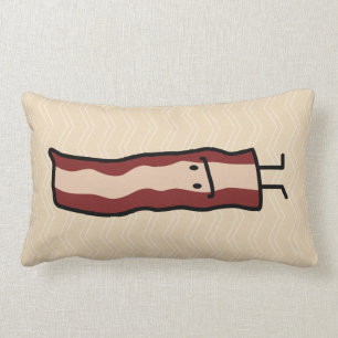 Happy Bacon Lumbar Pillow