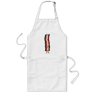 Happy Bacon Smirk Classic Design Long Apron