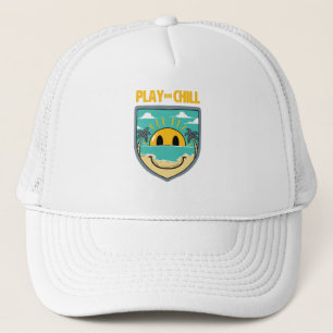Happy Badge Trucker Hat