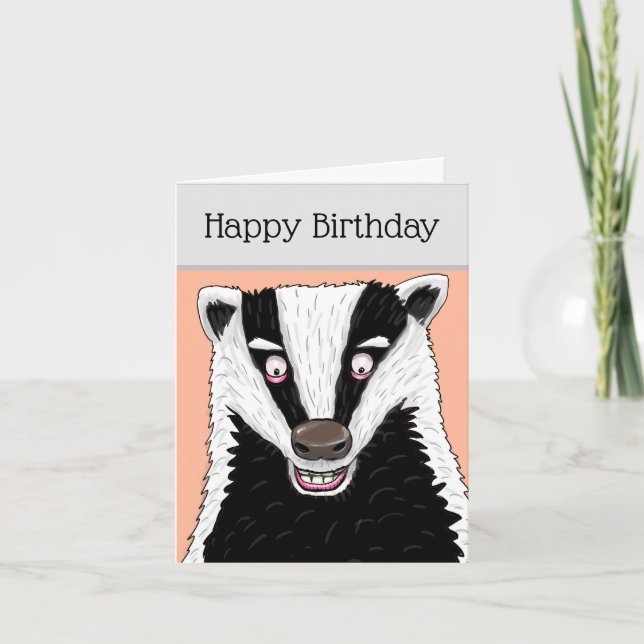 Happy Badger Birthday! Card (Front)