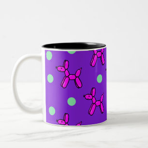 Happy Balloon Dogs Two-Tone Coffee Mug