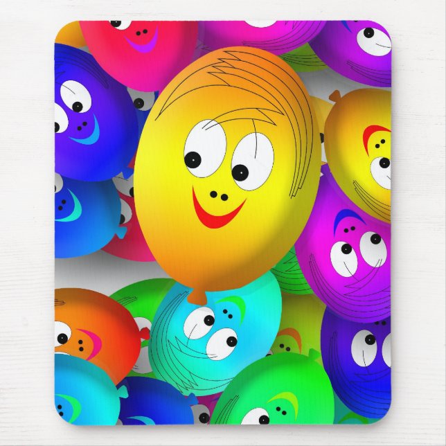 happy balloons mouse pad (Front)