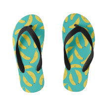 Happy Bananas Cute Fruit Summer Flip Flops