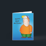 Happy bar mitzva greeting card<br><div class="desc">This is an illustration of a jewish settler, with the traditional "kippah" and the orange shirt, a colour who became a symbol of the settler's protest against their evacuation from the gaza strip. Israeli settlements are Israeli civilian communities in the Israeli-occupied territories (lands that were captured from Egypt, Jordan, Lebanon,...</div>