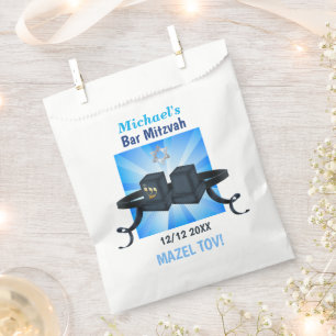 Happy Bar Mitzvah 20XX Tefillin Mazel Tov! Favour Bag