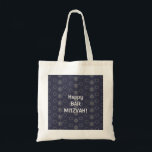 Happy Bar Mitzvah! Tote Bag<br><div class="desc">Happy Bar Mitzvah! 20XX Birthday Decoration. Navy Blue pattern with Israel Stars. Modern Design</div>