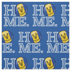 Happy Barbados Flag Housewarming Fabric