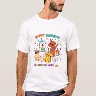 Happy Barkday Funny Dog Party Tee