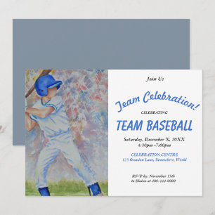 HAPPY BASEBALL TEAM PARTY INVITATION