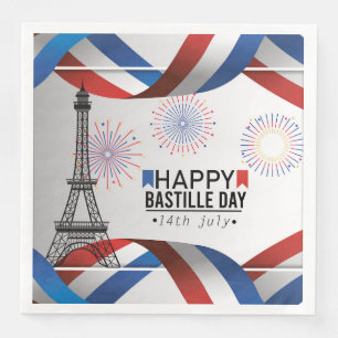 Happy Bastille Day - 14th July Napkin