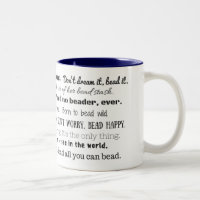 Happy Beader Mug, All the Best Bead Sayings