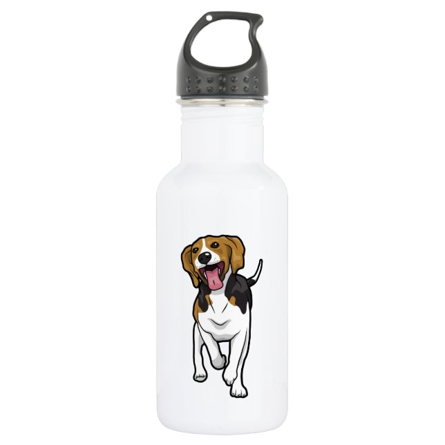 Happy Beagle 532 Ml Water Bottle (Front)