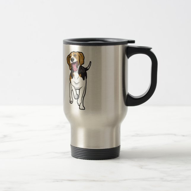 Happy Beagle Travel Mug (Right)