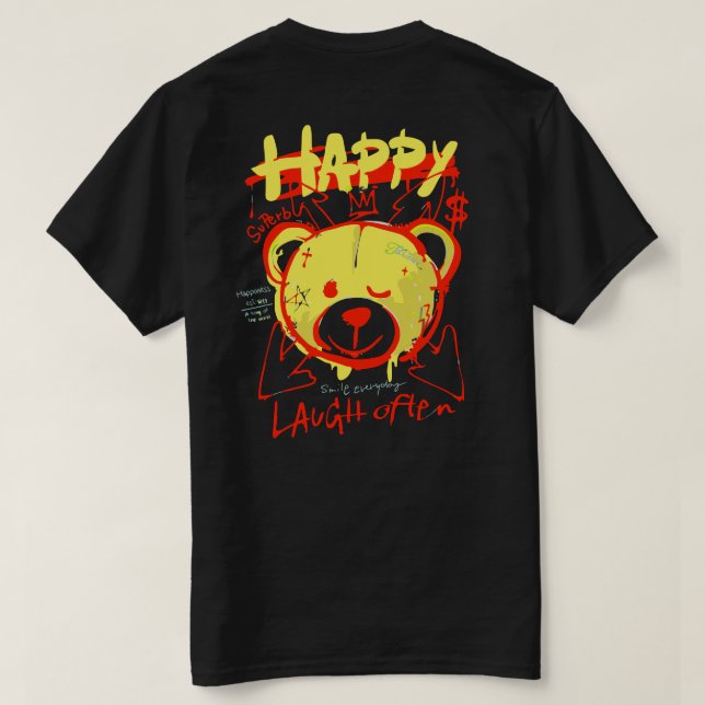 Happy Bear in Graffiti style T-Shirt (Design Back)
